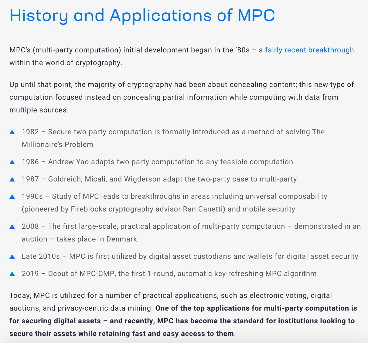 MPC历史